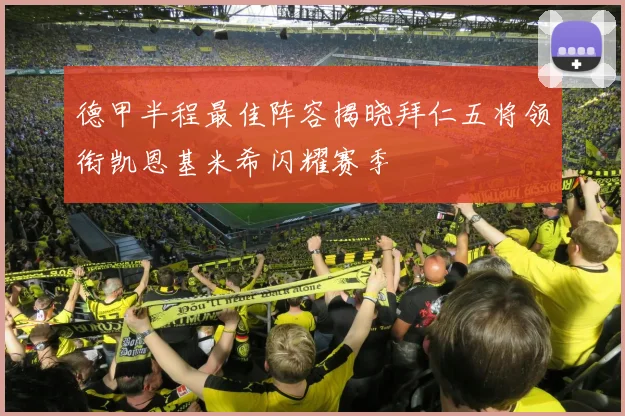 德甲半程最佳阵容揭晓拜仁五将领衔凯恩基米希闪耀赛季